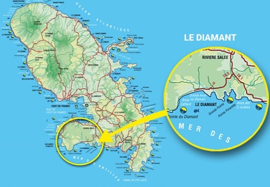 plongée exploration au rocher du diamant en martinique