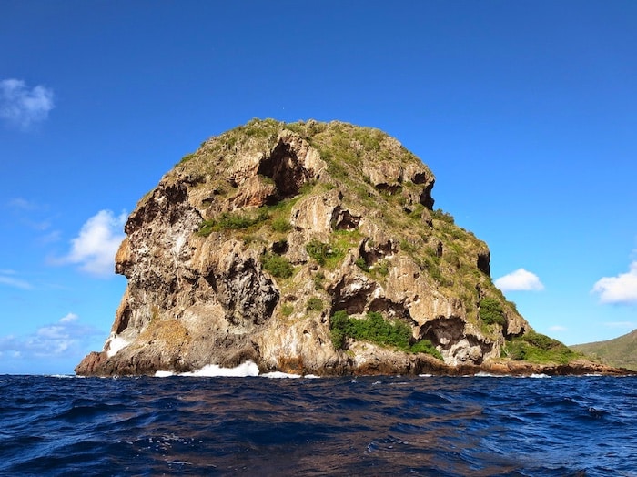plonger sur le rocher du diamant en martinique